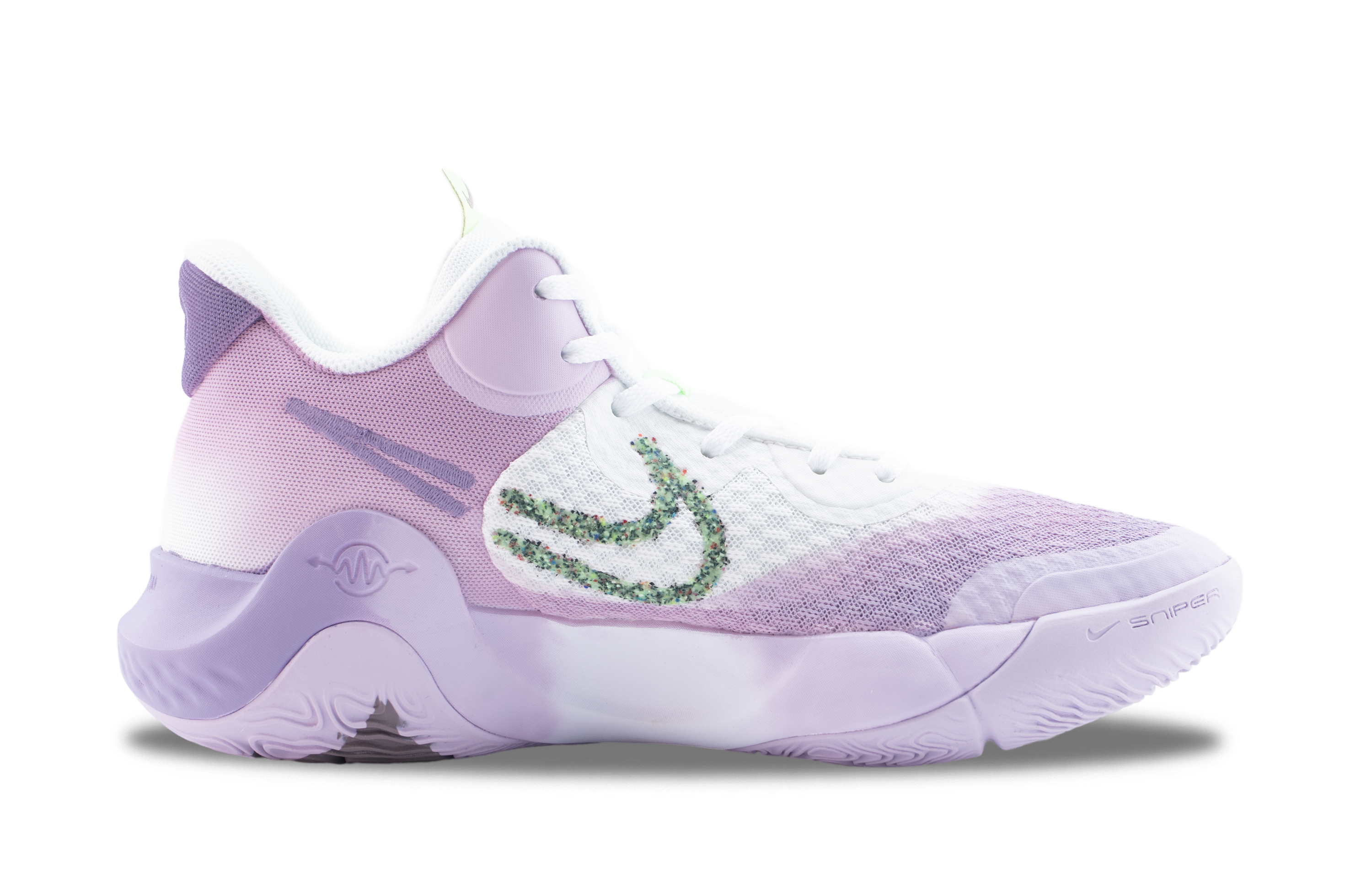 Nike KD Trey 5 IX Old Time Purple Mid top Vintage Basketball Shoes Unisex White Purple