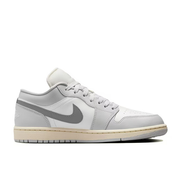 Jordan Air Jordan 1 Low top Vintage Basketball Shoes Women’s Gray White