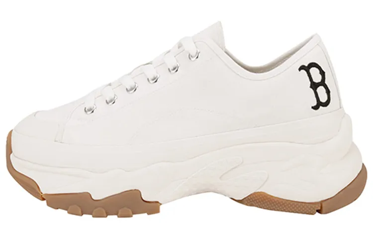 MLB Chunky Low Mesh Slip Resistant Abrasion Resistant Low top Chunky Sneakers Unisex White