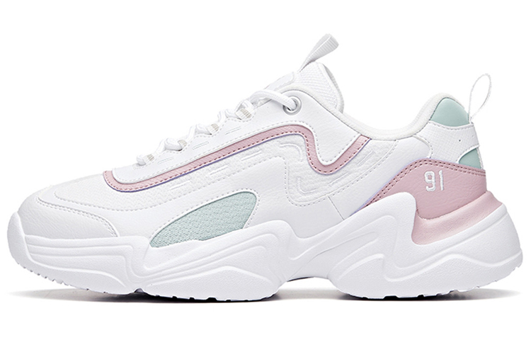 Anta Slip Resistant Cushioning Abrasion Resistant Low top Chunky Sneakers Women's Dusty Purple White