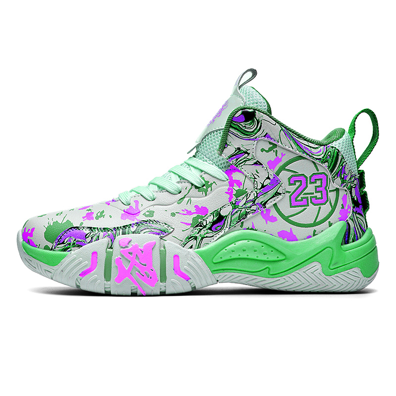 HEIWEILU Slip Resistant Abrasion Resistant Slip Resistant Abrasion Resistant Mid top Basketball Shoes Unisex