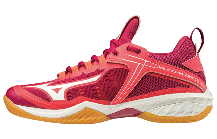 Mizuno Wave Claw Badminton Shoes Women's Low Top Pink/White