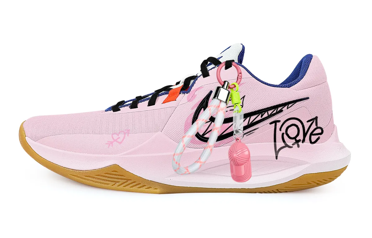 Nike Precision 6 Heartbeat Slip Resistant Abrasion Resistant Low top Basketball Shoes Men's Pink
