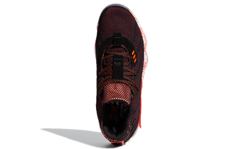 Мужские кроссовки adidas D lillard 7 GCA (черно-оранжевые) — Чёрный / оранжевый — фото 5