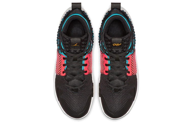 Мужские кроссовки Jordan Why Not Zer0.2 TPU (черно-красно-желто-синие) — Чёрный / красный / жёлтый / синий — фото 3
