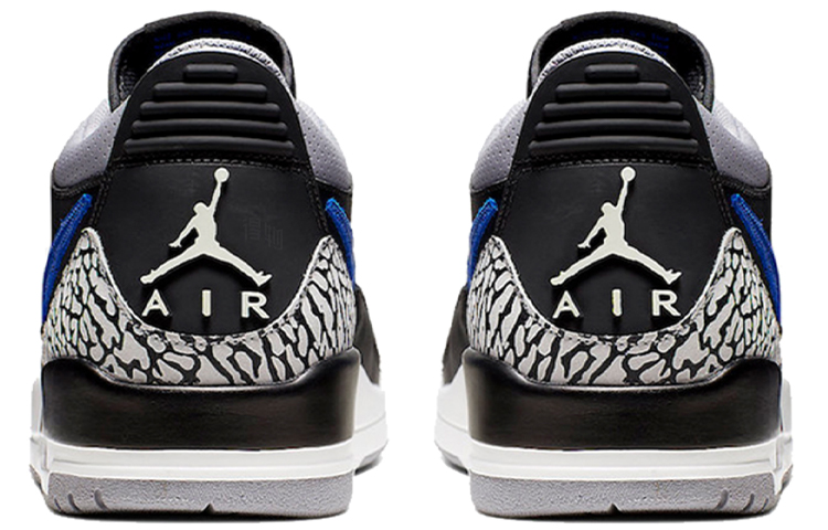 Мужские кроссовки Jordan Legacy 312 low “royal” (черно-синие) — Чёрный / синий — фото 4