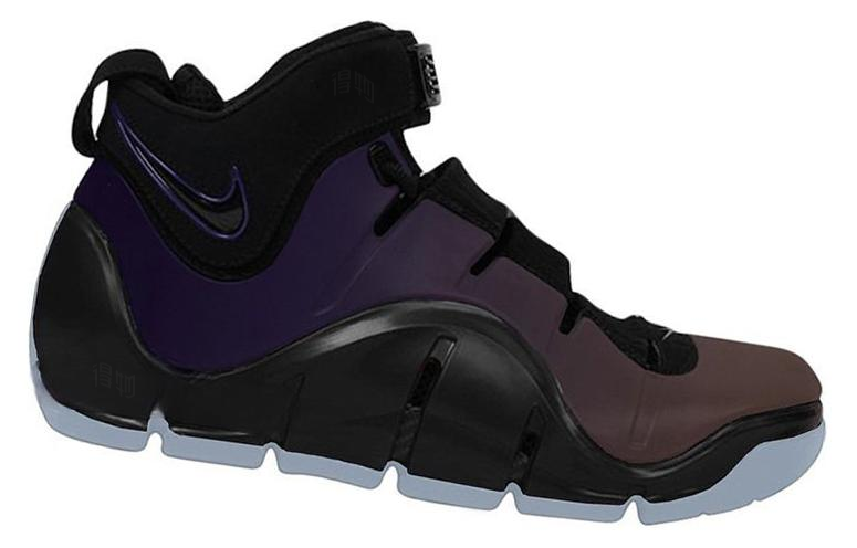 Мужские кроссовки Nike Lebron 4 "Eggplant" (черно-фиолетовые) — Чёрныйфиолетовый — фото 2