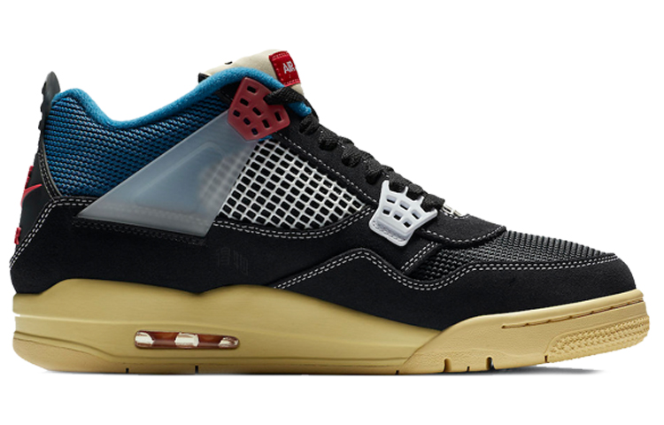 Кроссовки Jordan Air Jordan 4 retro sp "off noir" (черно-синие) — фото 2