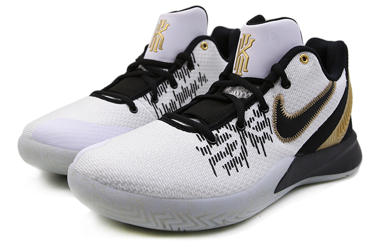 Мужские кроссовки Nike Flytrap 2 OG (черно-бело-золотые) — фото 3