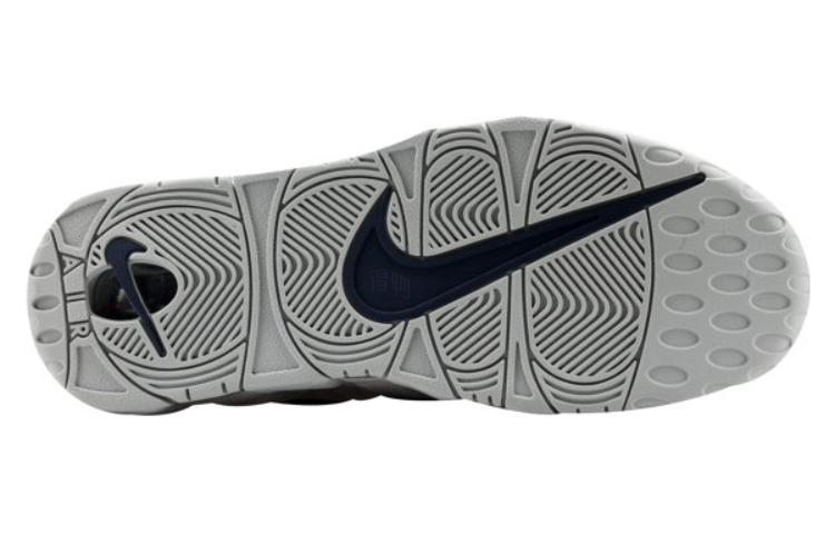 Мужские кроссовки Nike Air More Uptempo NYC AIR logo (волчий серый) — фото 5
