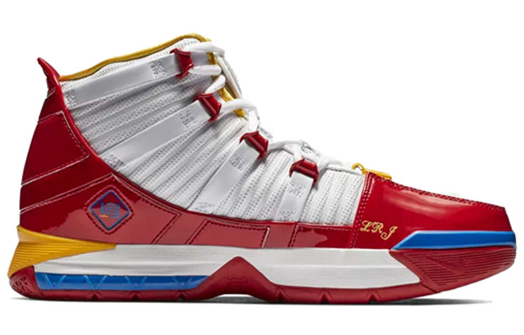 Кроссовки Nike Lebron 3 PE Superman OG (бело-красные) — Белый / красный — фото 2