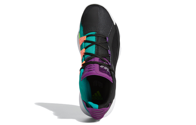 Мужские кроссовки adidas D lillard 6 Dame 6 (черно-фиолетовые) — фото 4