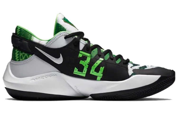 Мужские кроссовки Nike Freak 2 Zoom"Naija" (белый / зеленый) — Белыйзелёный — фото 2