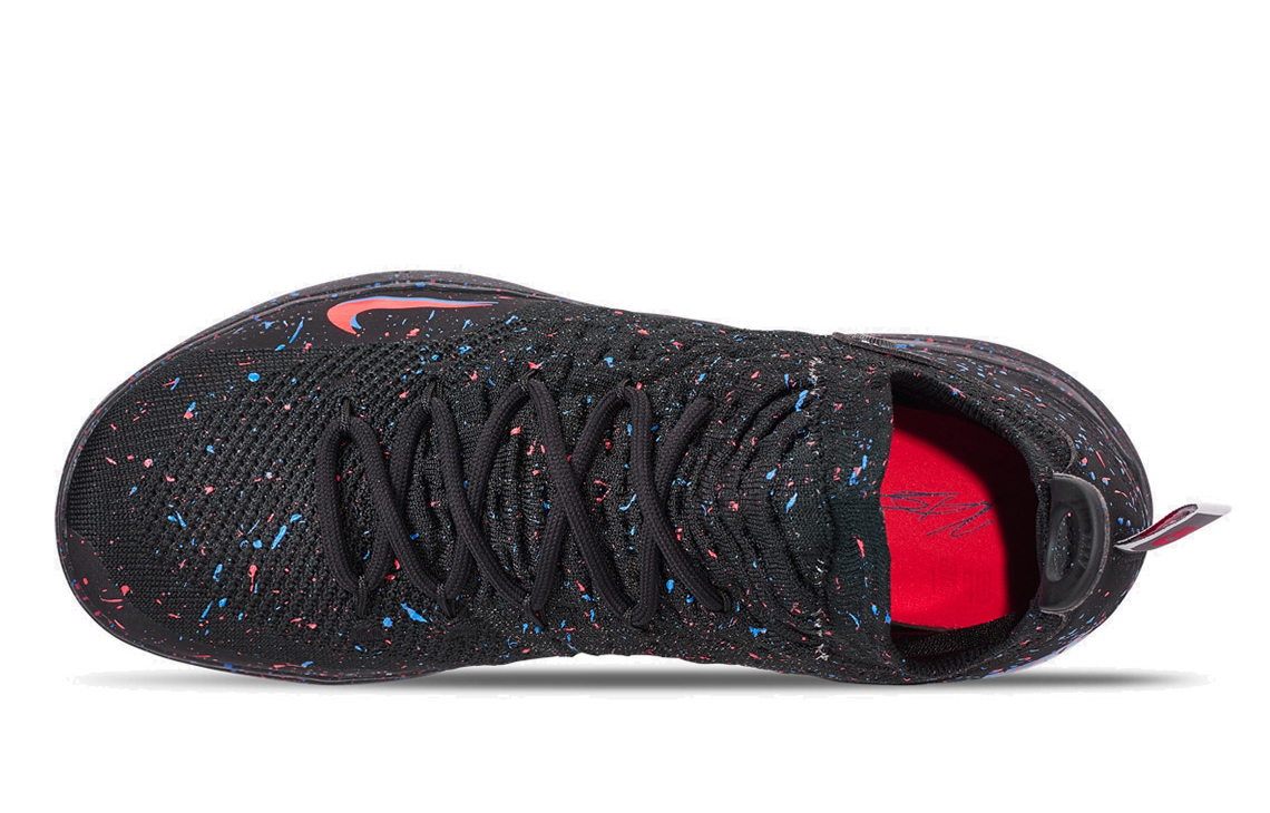 Мужские кроссовки Nike KD 11 Confetti (черный / красный / синий) — Чёрный / красный / синий — фото 4