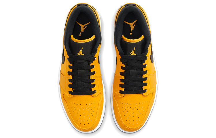 Мужские кроссовки Jordan Air Jordan 1 Low (желтый) — фото 4
