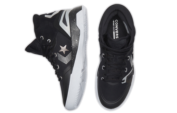 Высокие баскетбольные кроссовки Converse G4 (черные) — Чёрный — фото 4