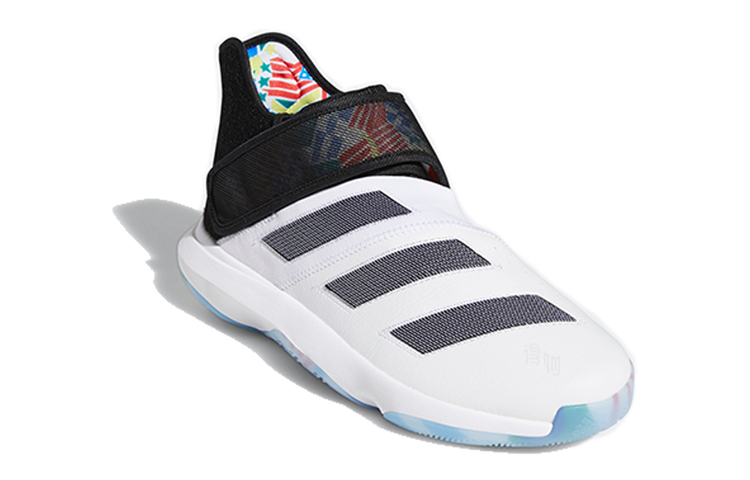 Мужские кроссовки adidas Harden B/E 3 (бело-черные) — Белый / чёрный — фото 3