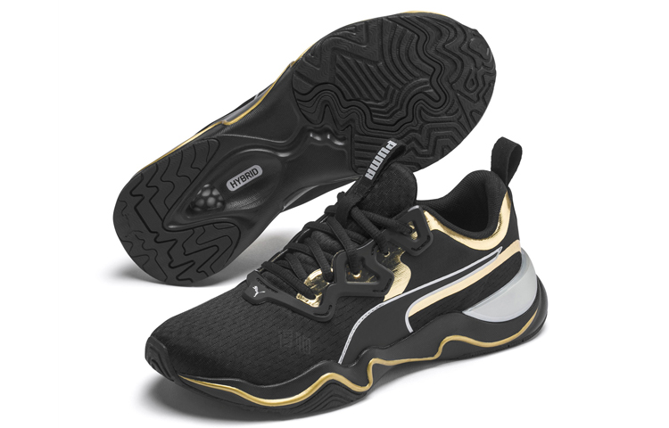 Женские кроссовки PUMA Zone XT Metal (черно-золотой) — фото 4