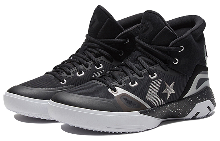Высокие баскетбольные кроссовки Converse G4 (черные) — Чёрный — фото 3