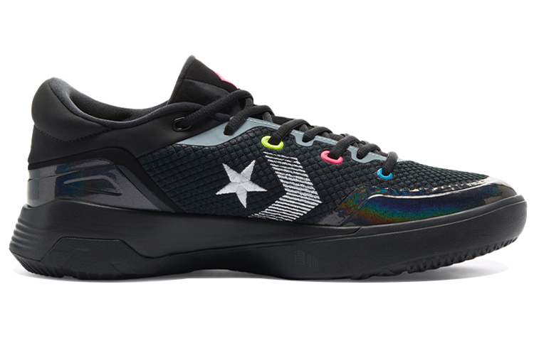 Кроссовки Converse G4 (разноцветные на черном) — 黑/彩色 — фото 2