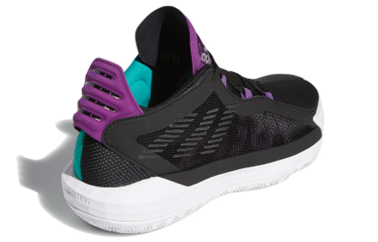 Мужские кроссовки adidas D lillard 6 Dame 6 (черно-фиолетовые) — фото 3