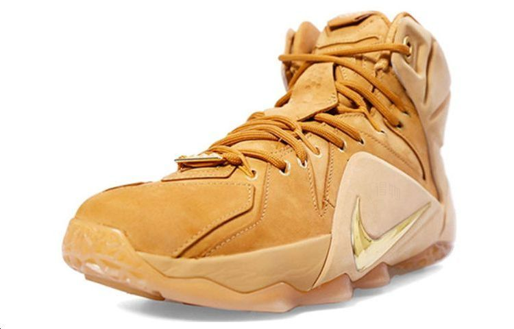 Мужские кроссовки Nike Lebron 12 EXT Wheat (песочные) — фото 3
