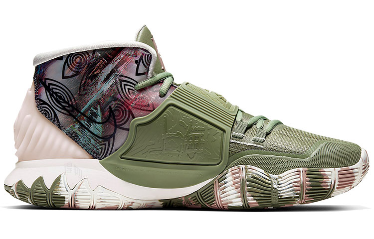 Кроссовки Nike Kyrie 6 Pre-Heat "Shanghai" (зеленые) — Зелёный — фото 2