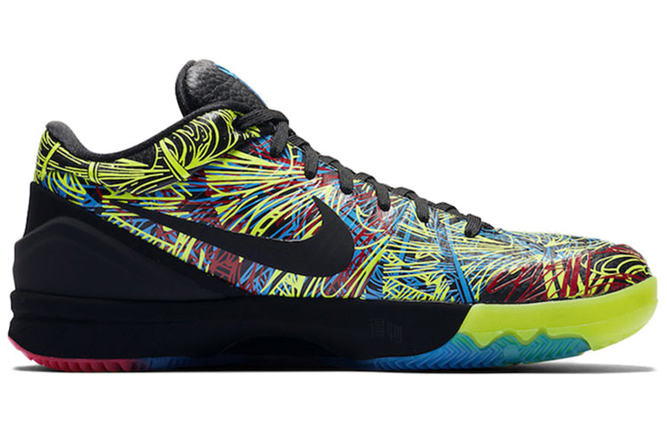 Кроссовки Nike Zoom Kobe 4 Protro "Wizenard" (черно-зеленые с граффити) — фото 2