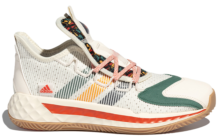 Мужские кроссовки adidas Pro Boost Gca Low (бело-красно-зеленые) — Белый / красный / зелёный — фото 2