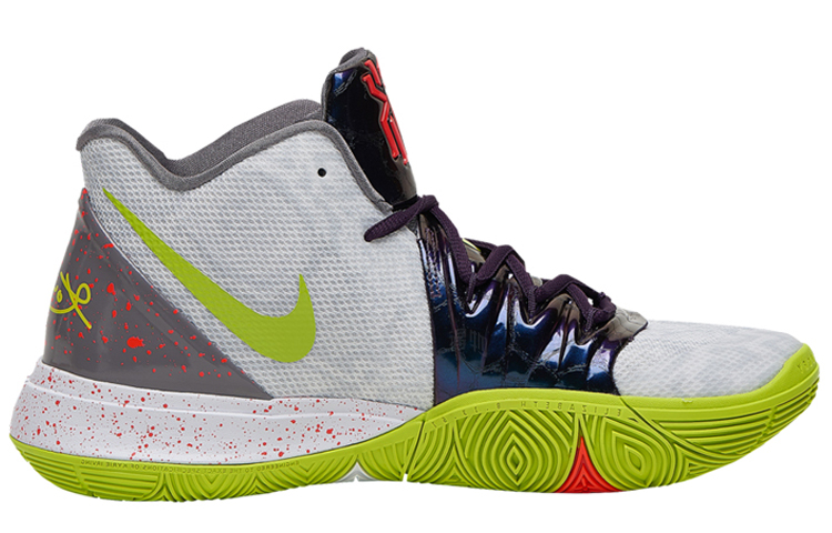 Мужские кроссовки Nike Kyrie 5 "MAMBA MENTALITY" (серый / зеленый) — Серый / зелёный — фото 2