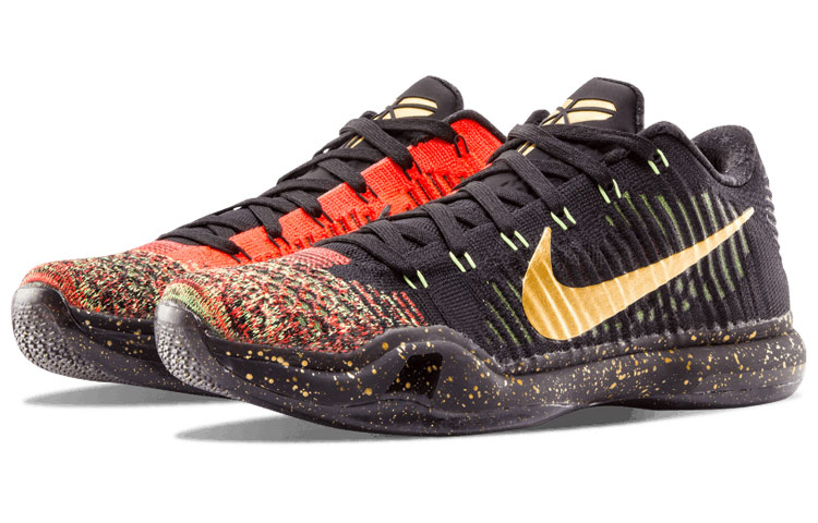 Мужские кроссовки Nike Kobe 10 Elite Christmas (золотой) — фото 2