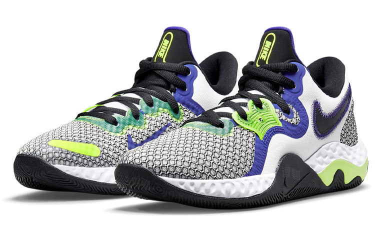 Мужские кроссовки Nike Renew Elevate 2 (черно-зелено-фиолетовые) — фото 3