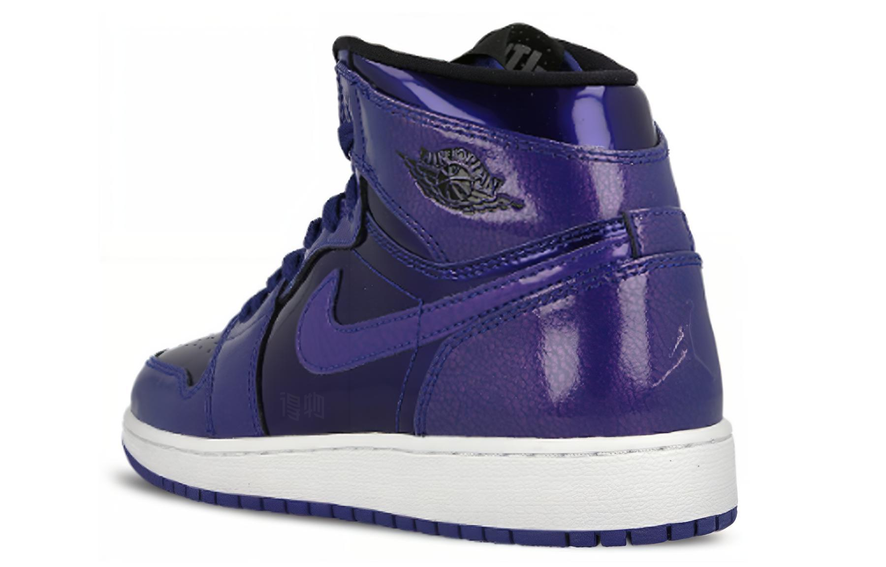 Женские кроссовки Jordan Air Jordan 1 Retro High Bg Deep Royal (пурпурные) — Тёмно-синий / чёрный — фото 3