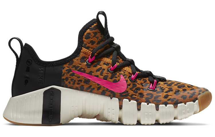 Женские кроссовки Nike Free Metcon 3 (красные) — 豹纹 — фото 2