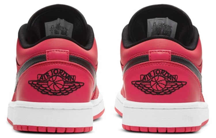 Женские кроссовки Jordan Air Jordan 1 low (черно-красные) — Чёрный / красный — фото 5