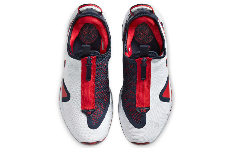 Мужские кроссовки Nike PG 4 (белые) — фото 4