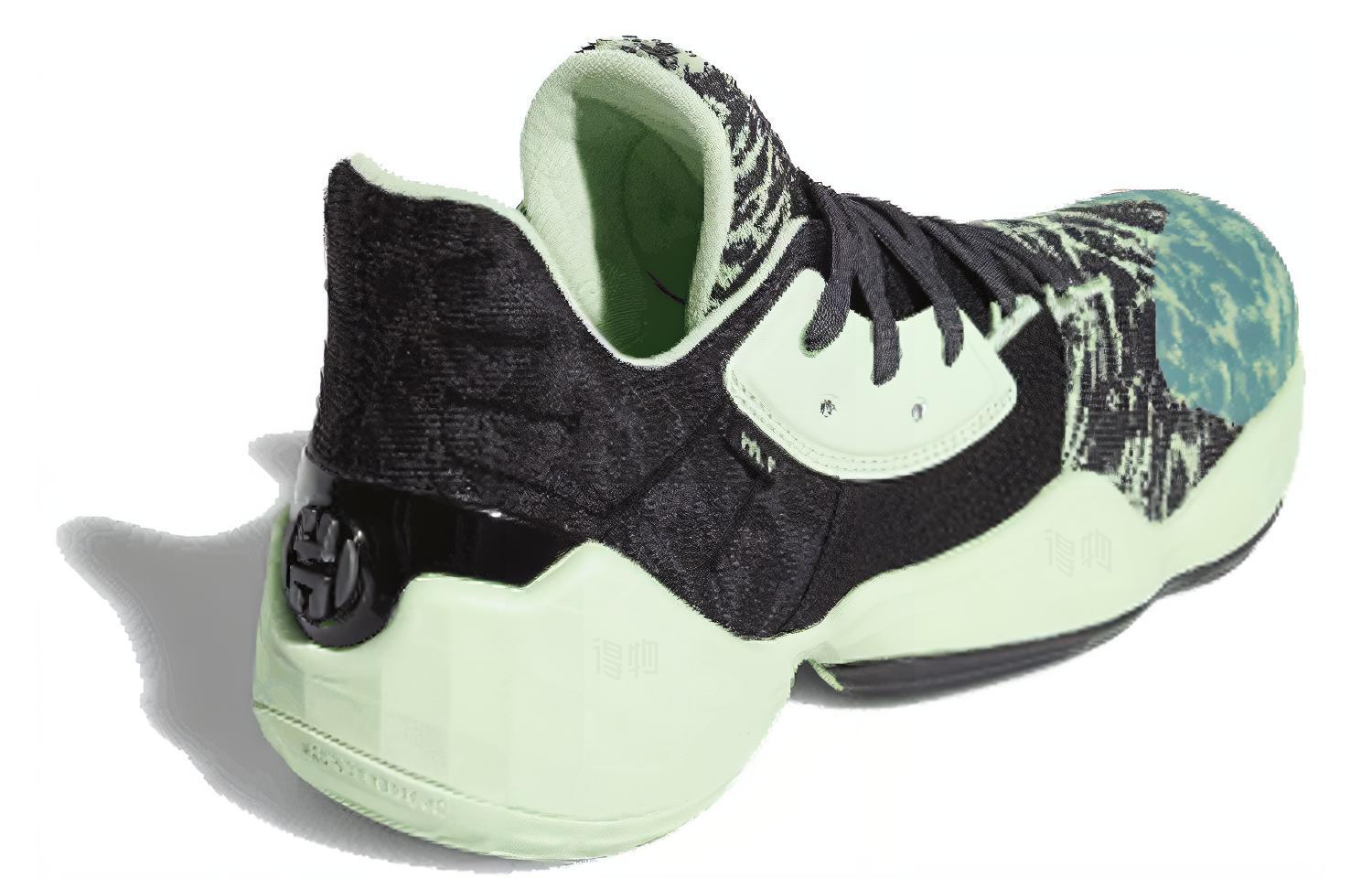 Мужские кроссовки adidas Harden Vol. 4 Gca (черно-зеленые) — фото 3