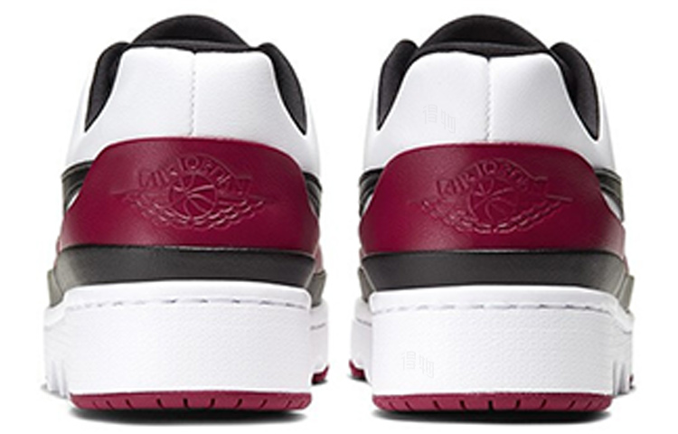 Женские кроссовки Jordan Air Jordan 1 Low Jester XX "Noble Red" (бордовые) — фото 5