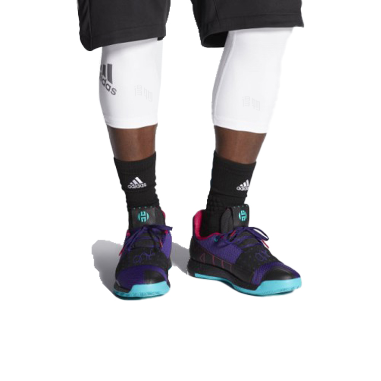 Мужские кроссовки adidas Harden Vol.3 Drew League (черно-фиолетовые) — фото 7