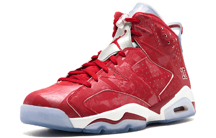 Кроссовки Jordan Air Jordan 6 retro slam dunk (красные) — 大学红/大学红/白 — фото 2