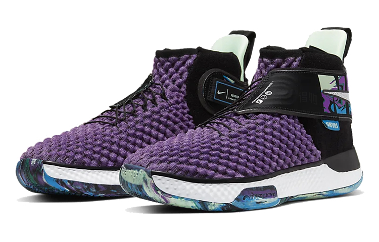 Баскетбольные кроссовки Nike UNVRS Air Zoom (фиолетовые) — Фиолетовый — фото 3