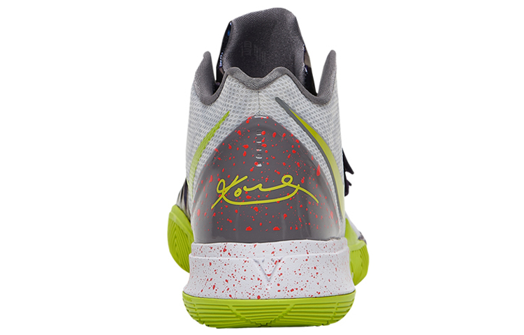 Мужские кроссовки Nike Kyrie 5 "MAMBA MENTALITY" (серый / зеленый) — Серый / зелёный — фото 4