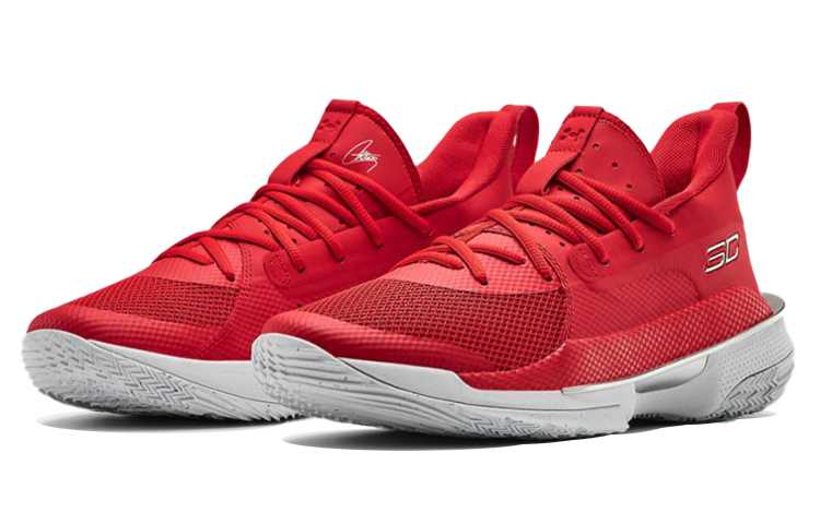 Кроссовки Under Armour Curry 7 (красные) — фото 3