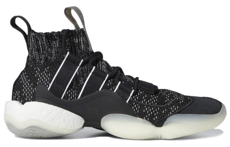 Мужские кроссовки adidas originals Crazy BYW X (черно-белые) — Чёрный / белый — фото 2