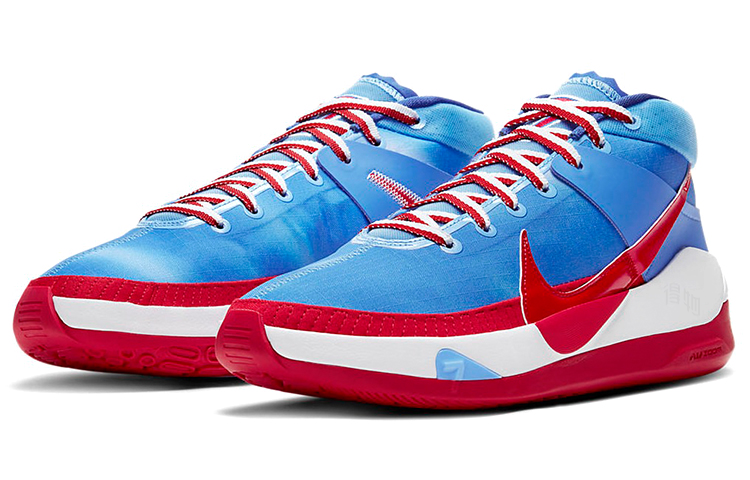 Кроссовки Nike KD 13 TPU (сине-красные) — Синий / красный — фото 3