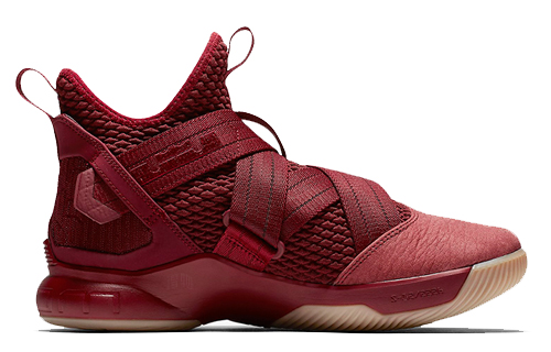 Мужские кроссовки Nike Zoom Soldier 12 LeBron (темно-красные) — Тёмно-красный — фото 2