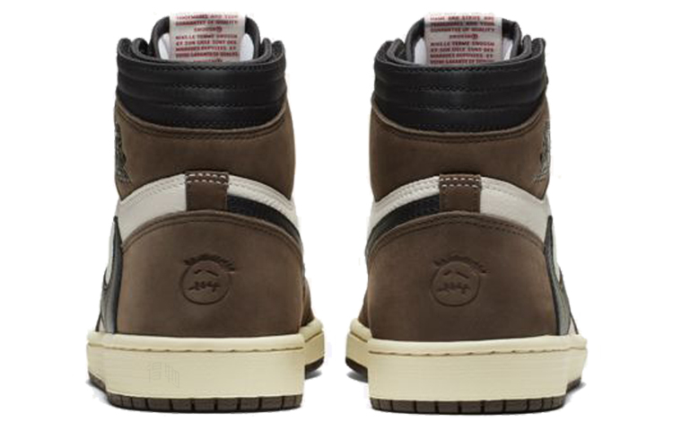 Кроссовки Travis Scott x Jordan Air Jordan 1 High Og Ts Sp (коричнево-белые) — фото 5