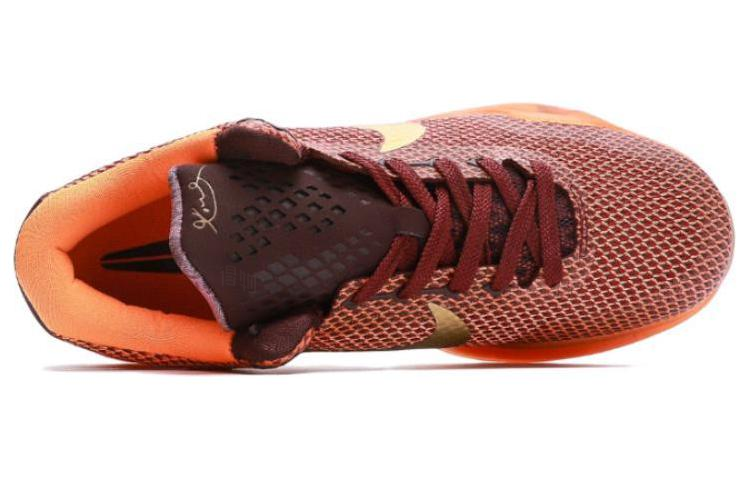 Мужские кроссовки Nike Kobe 10 Silk Road (оранжевые) — 金属黄金/红/橘 — фото 3