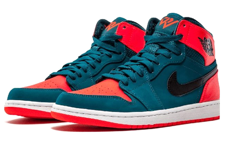 Мужские кроссовки Jordan Air Jordan 1 Retro Russell Westbrook PE (разноцветные) — 深靛蓝/黑/射线红23/白 — фото 3