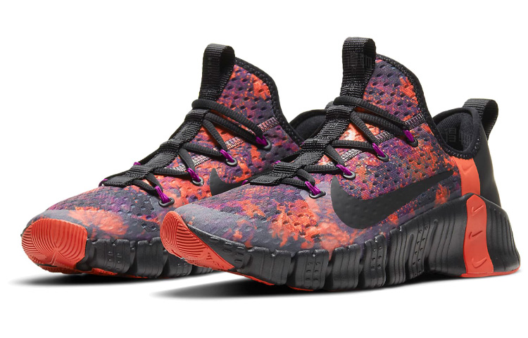 Кроссовки Nike Metcon 3 (фиолетовый / оранжевый / черный) — Фиолетовый / оранжевый / чёрный — фото 3
